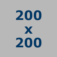A gray square with the text "200 x 200" in large blue numbers centered on the image, indicating placeholder image dimensions.