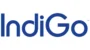 IndiGo logo with blue bold letters on a white background.