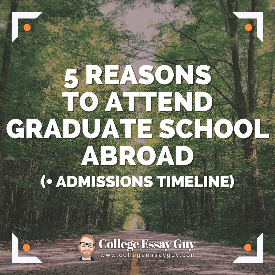 This post contains 5 reasons why you should consider applying to graduate school abroad, plus an application timeline for the year you apply.